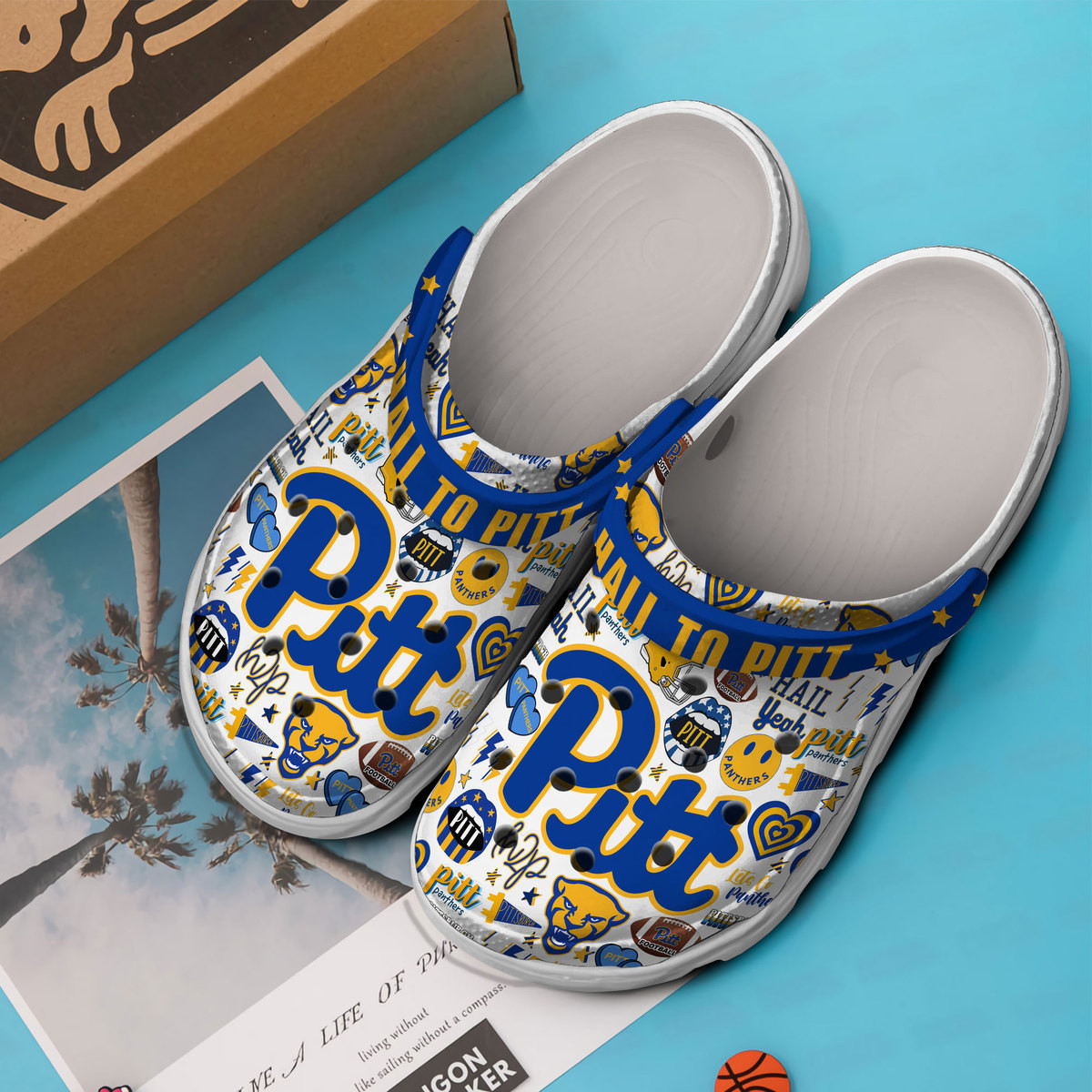 Footwearmerch Pittsburgh Panthers NCAA Sport Crocs Crocband Clogs Shoes Comfortable For Men Women and Kids
