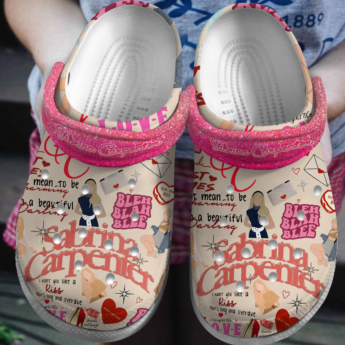 Footwearmerch Sabrina Carpenter Music Crocs Crocband Clogs Shoes Comfortable For Men Women and Kids
