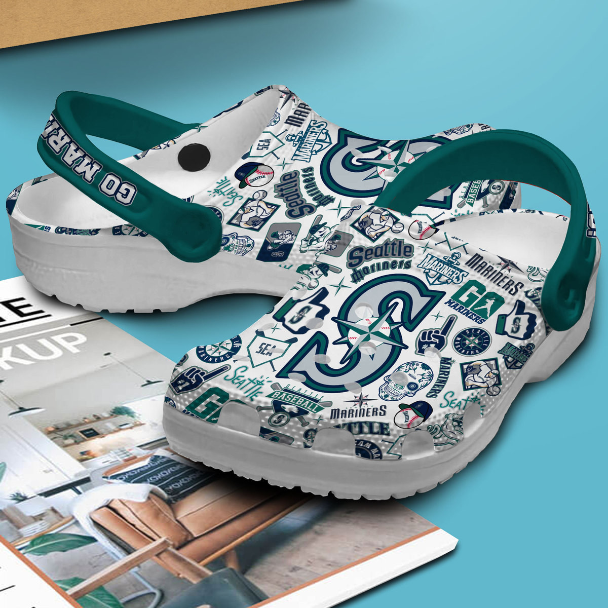 Footwearmerch Seattle Mariners MLB Sport Crocs Crocband Clogs Shoes Comfortable For Men Women and Kids