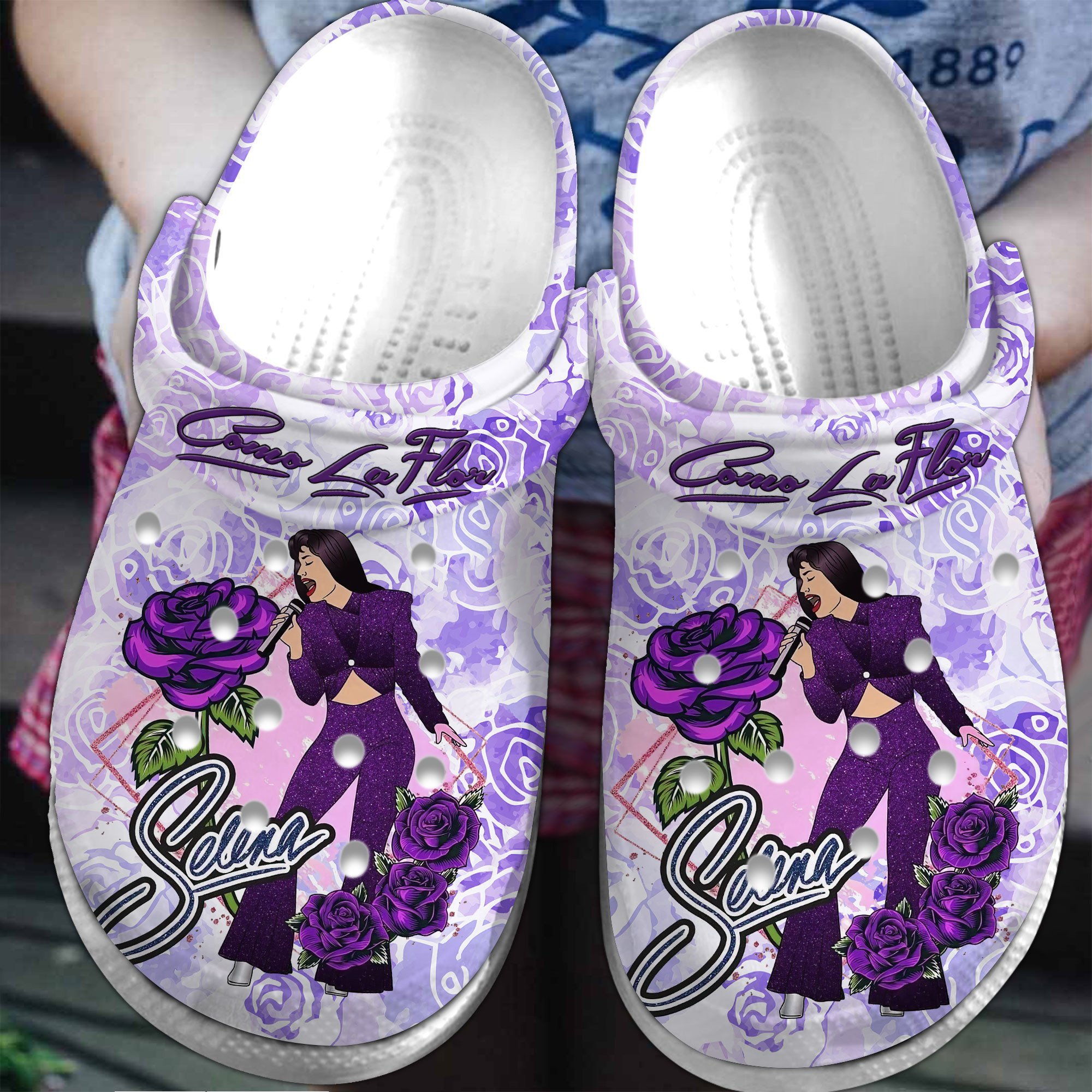 Footwearmerch Selena Como La Flor Music Crocs Crocband Clogs Shoes Comfortable For Men Women and Kids