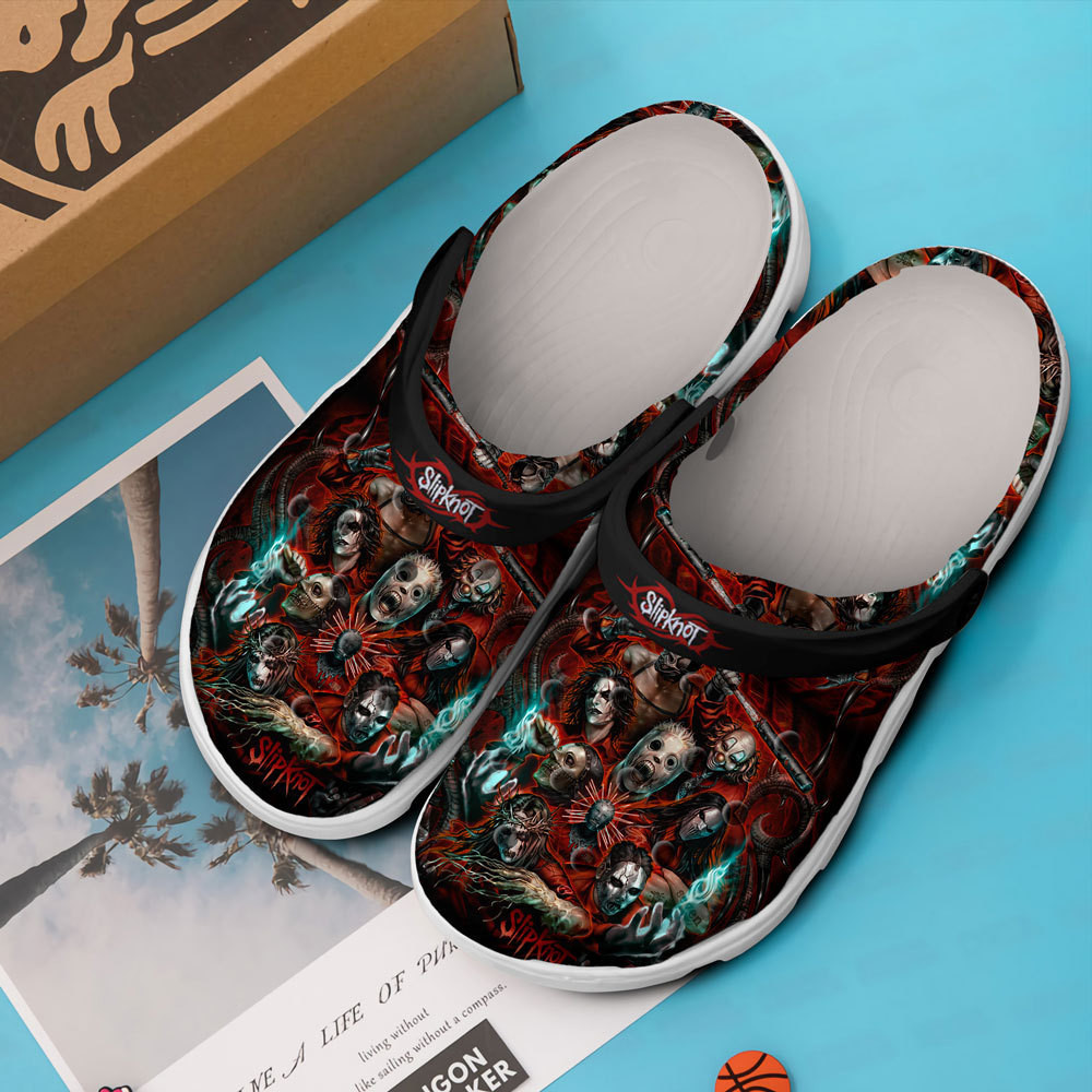Footwearmerch Slipknot Band Music Premium Crocs Crocband Clogs Shoes Comfortable For Men Women and Kids