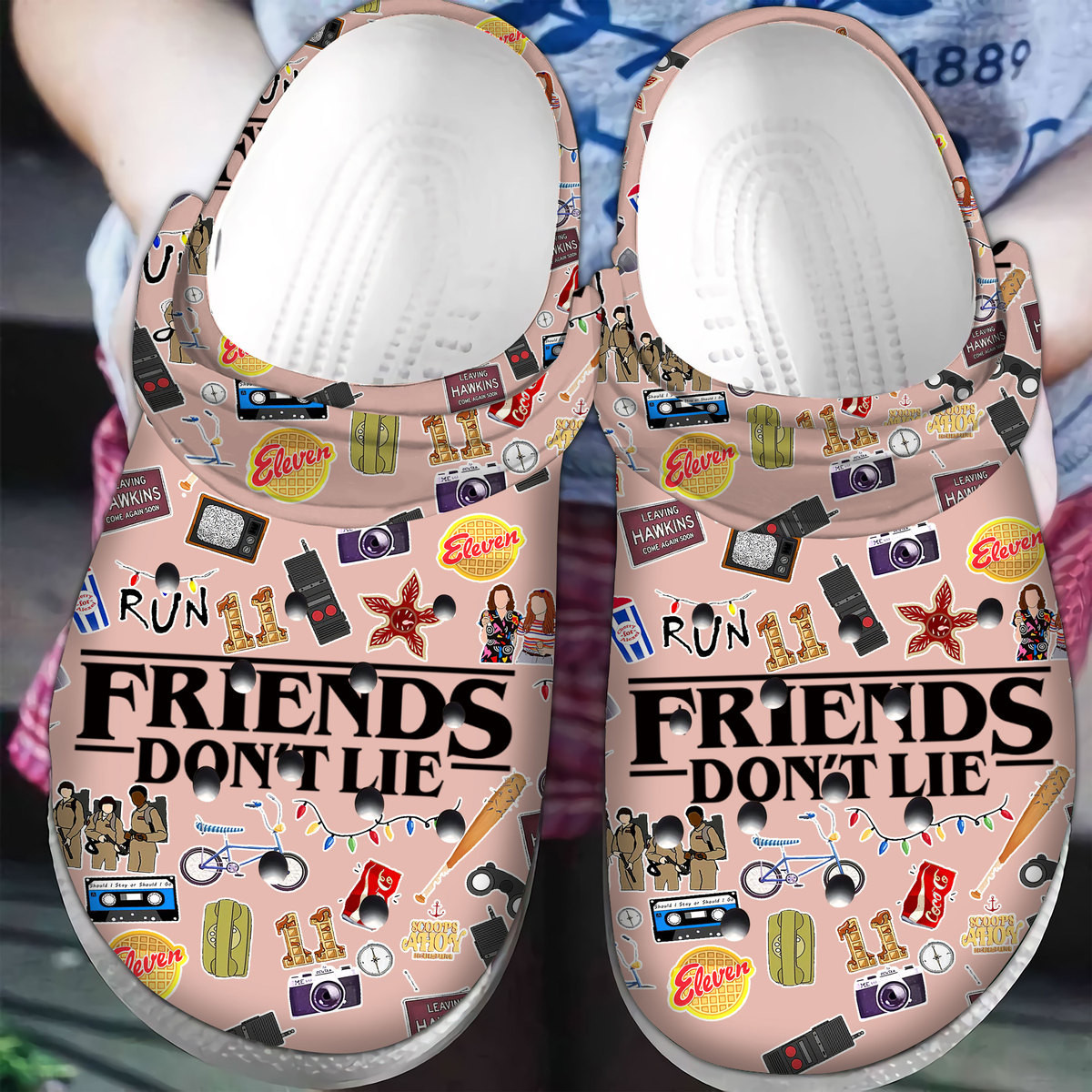 Footwearmerch Stranger Things TV Series Crocs Crocband Clogs Shoes Comfortable For Men Women and Kids
