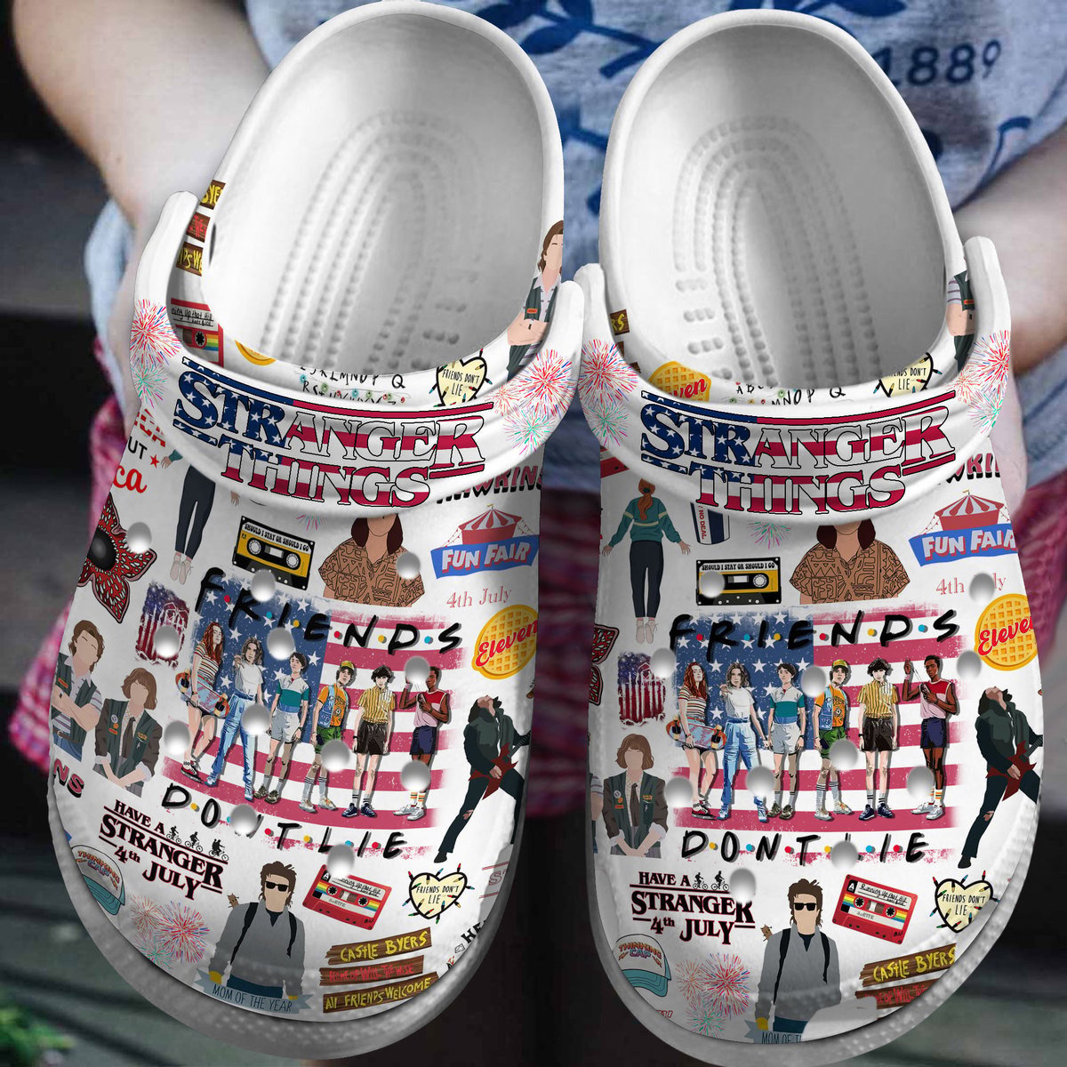 Footwearmerch Stranger Things TV Series Crocs Crocband Clogs Shoes Comfortable For Men Women and Kids