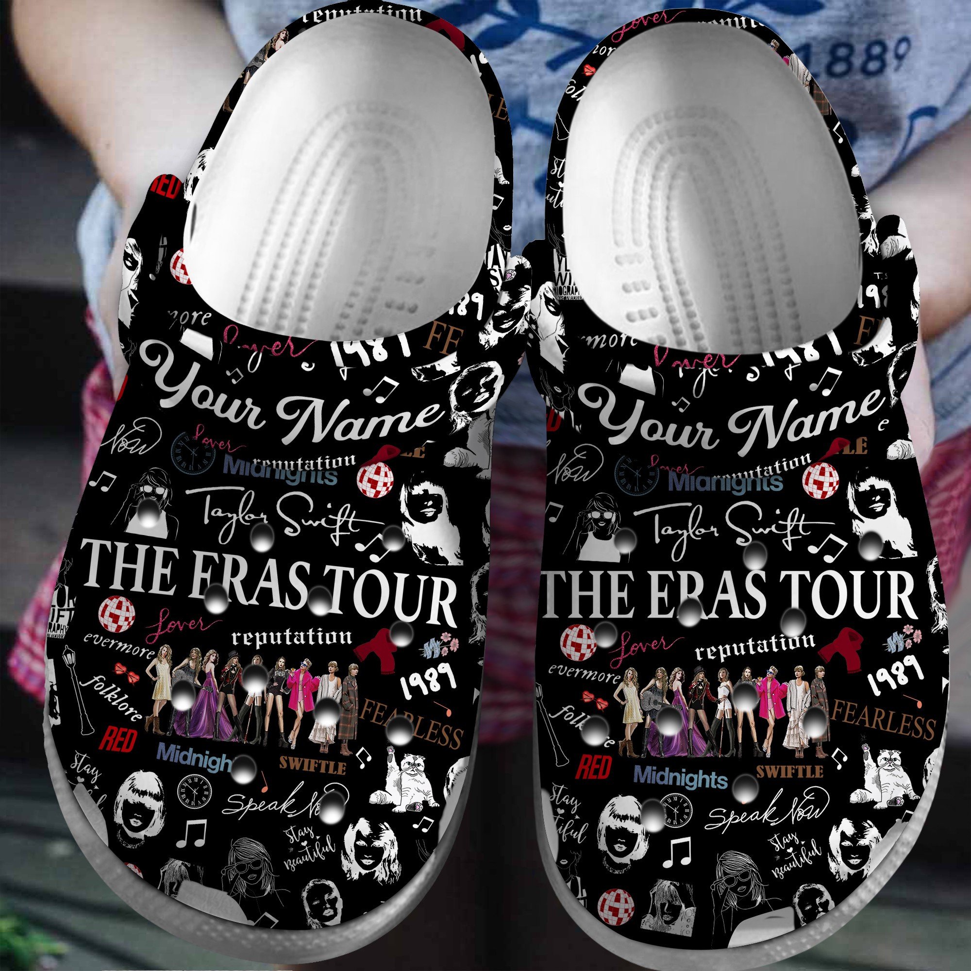 Footwearmerch Taylor Swift Music Crocs Crocband Clogs Shoes Comfortable For Men Women and Kids