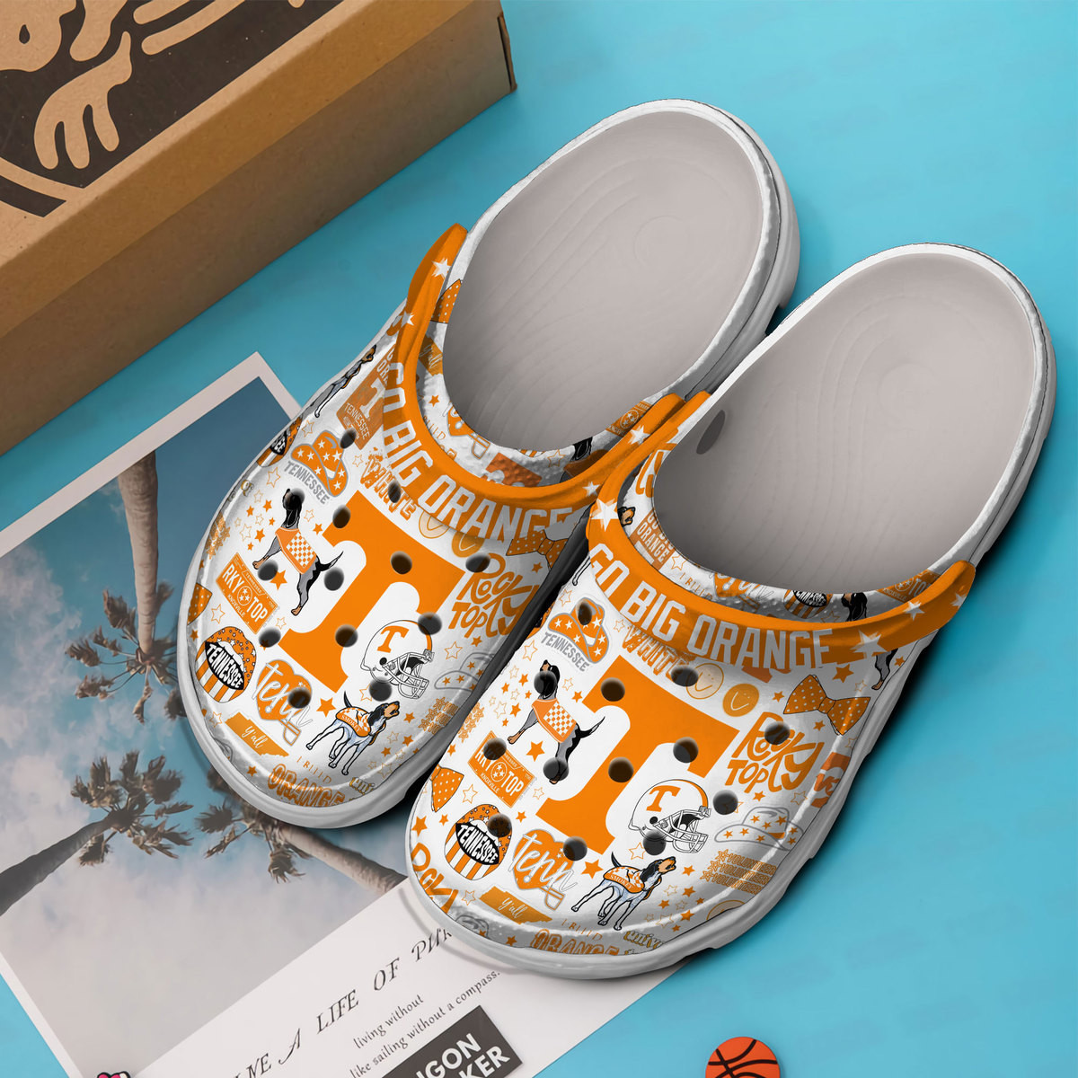 Footwearmerch Tennessee Volunteers NCAA Sport Crocs Crocband Clogs Shoes Comfortable For Men Women and Kids