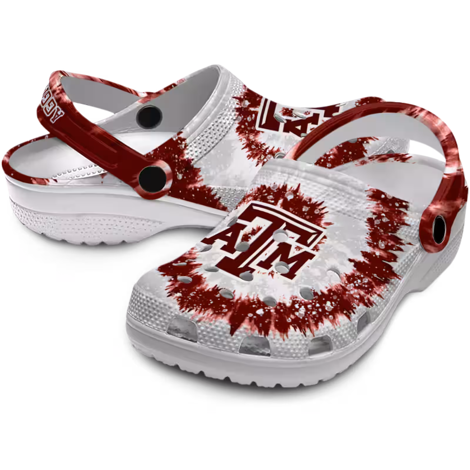 Footwearmerch Texas A&M Aggies NCAA Sport Crocs Crocband Clogs Shoes Comfortable For Men Women and Kids