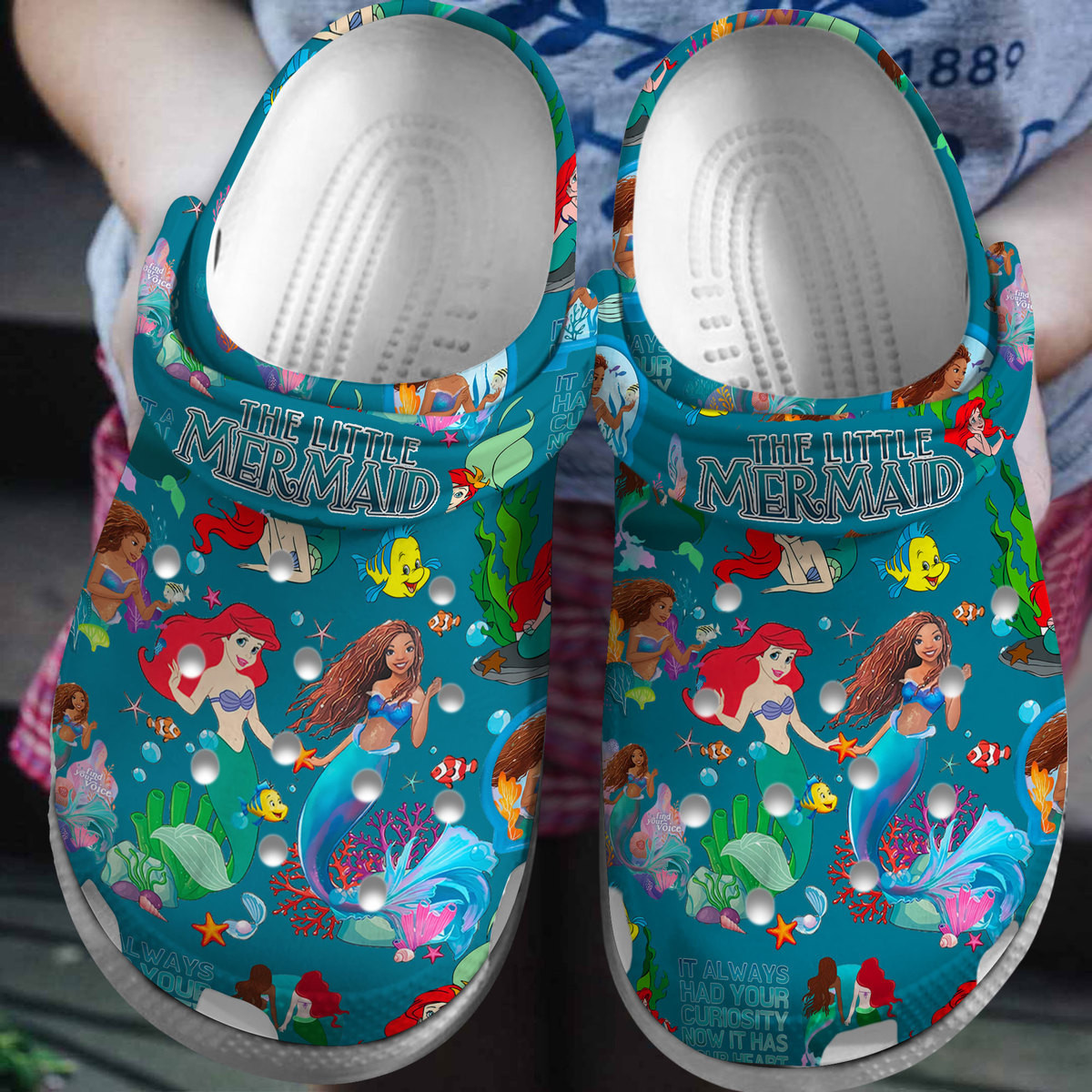 Footwearmerch The Little Mermaid Cartoon Movie Crocs Crocband Clogs Shoes Comfortable For Men Women and Kids