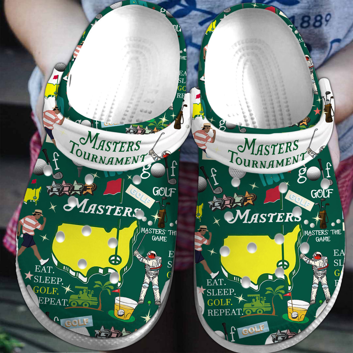 Footwearmerch The Masters Golf Tournament Sport Crocs Crocband Clogs Shoes Comfortable For Men Women and Kids