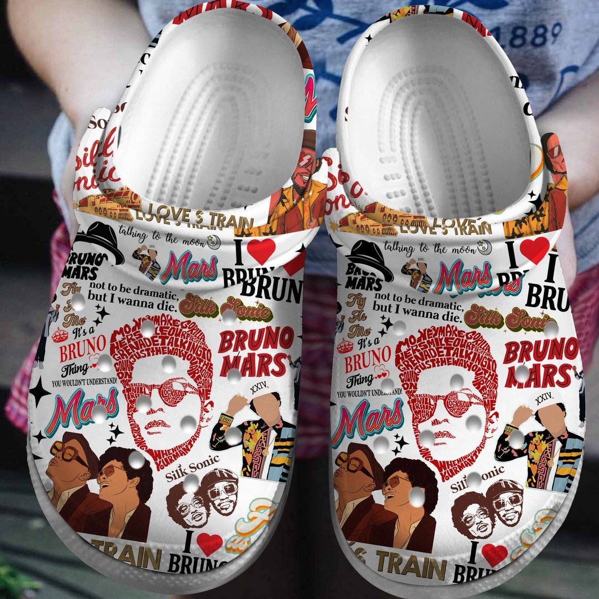 Footwearmerch Bruno Mars Singer Music Crocs Crocband Clogs Shoes Comfortable For Men Women and Kids