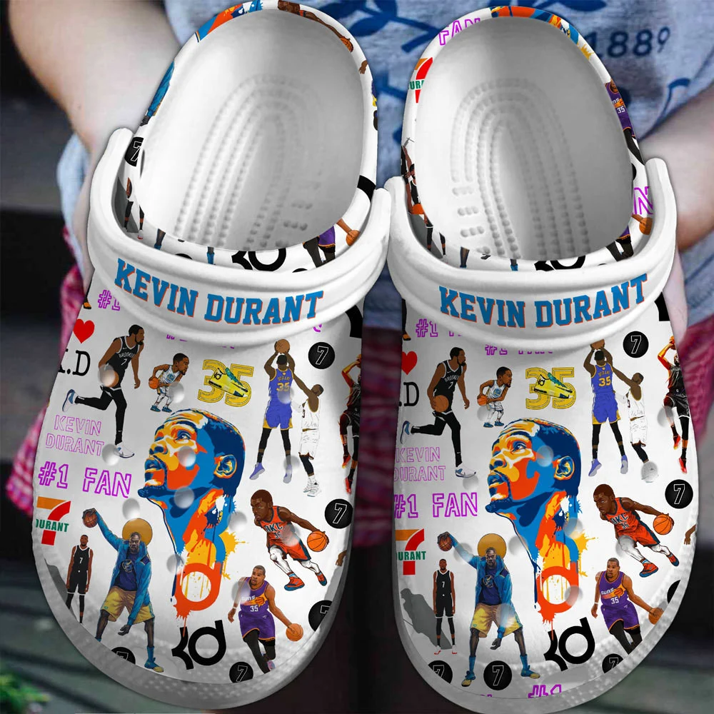 Footwearmerch Kevin Durant NBA Sport Crocs Clogs Crocband Shoes Comfortable For Men Women and Kids