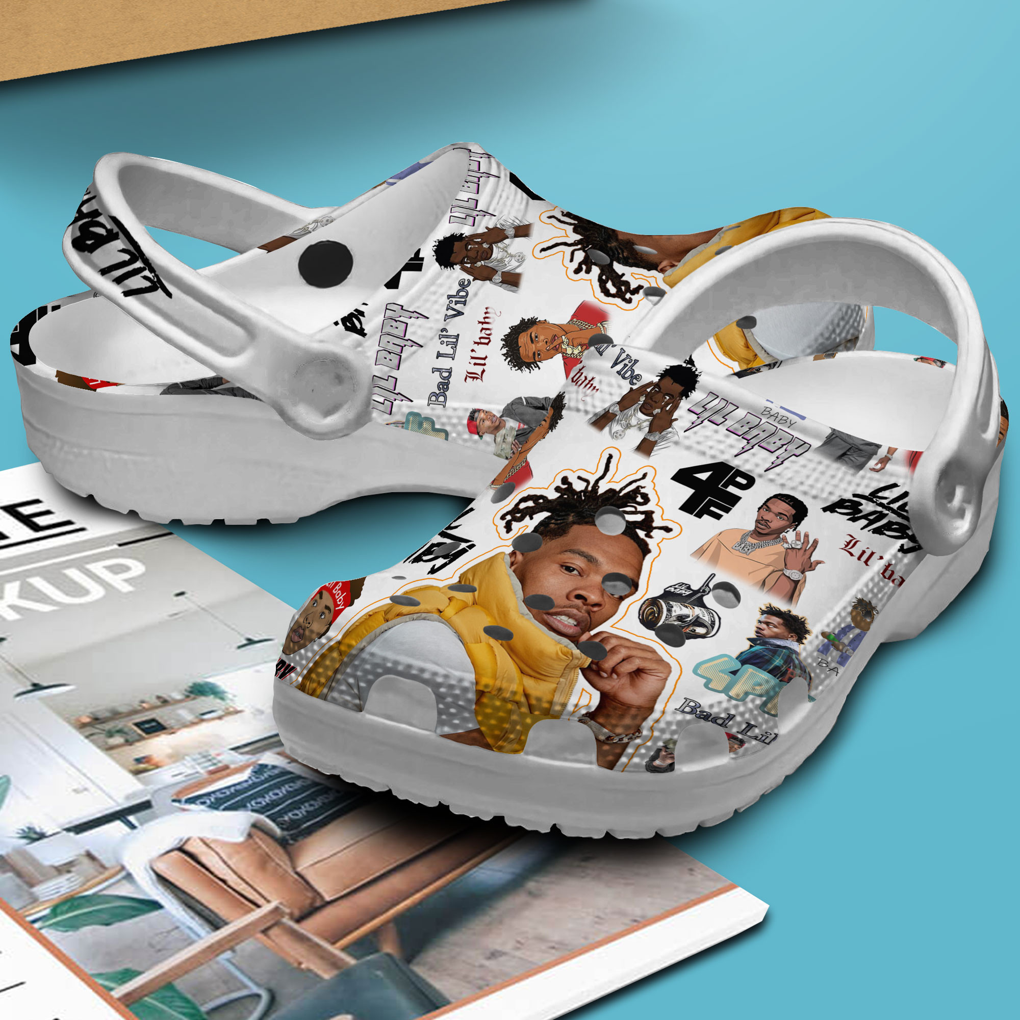 Premium Lil Baby Music Crocs Crocband Clogs Shoes Comfortable For Men Women and Kids