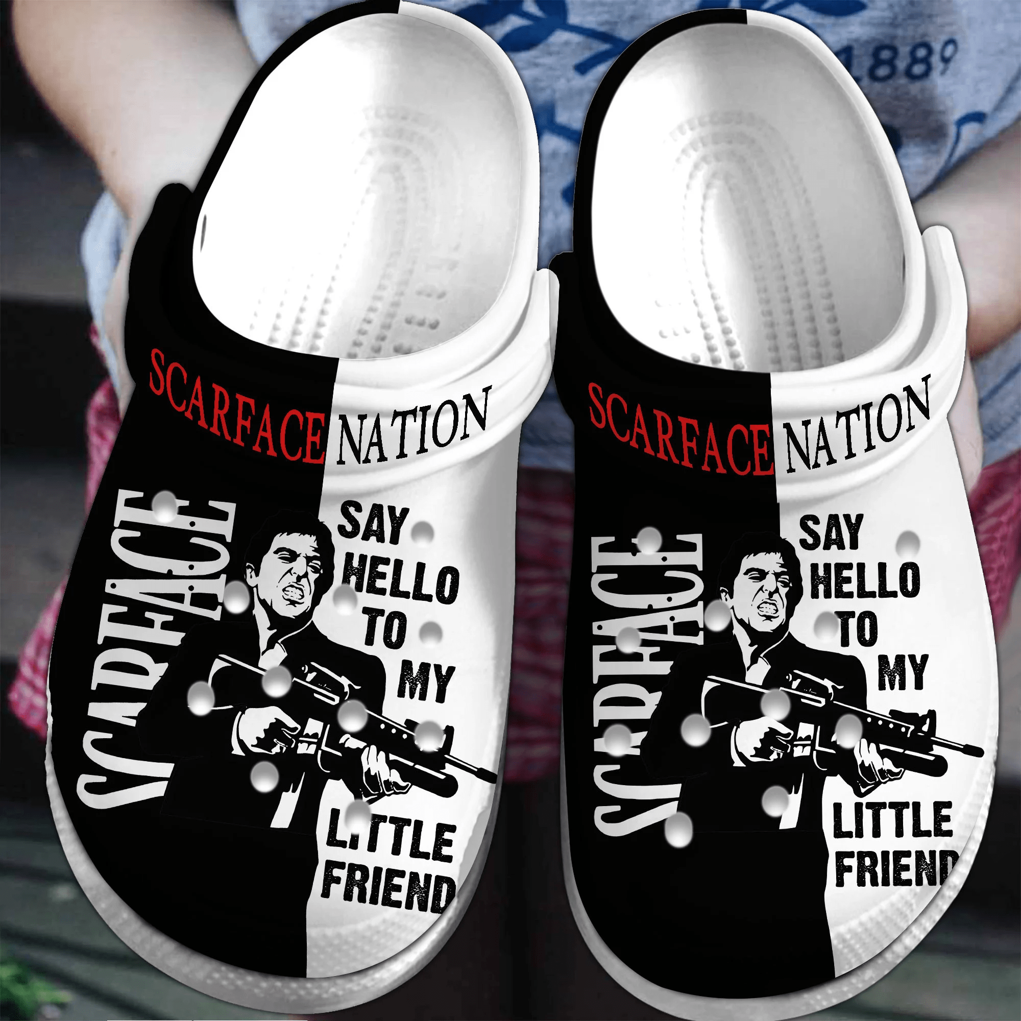 Premium Scarface Movie Crocs Crocband Clogs Shoes Comfortable For Men Women and Kids
