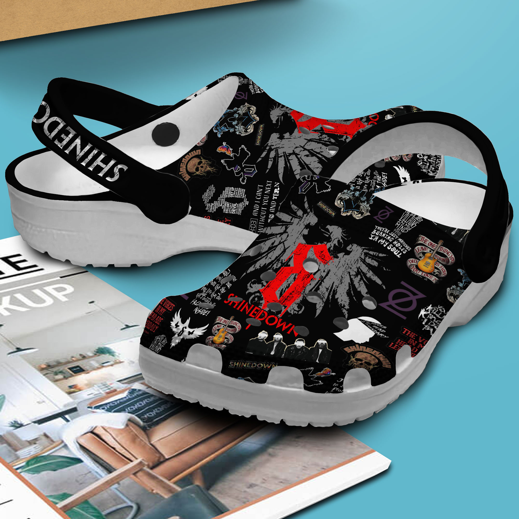Premium Shinedown Music Crocs Crocband Clogs Shoes Comfortable For Men Women and Kids